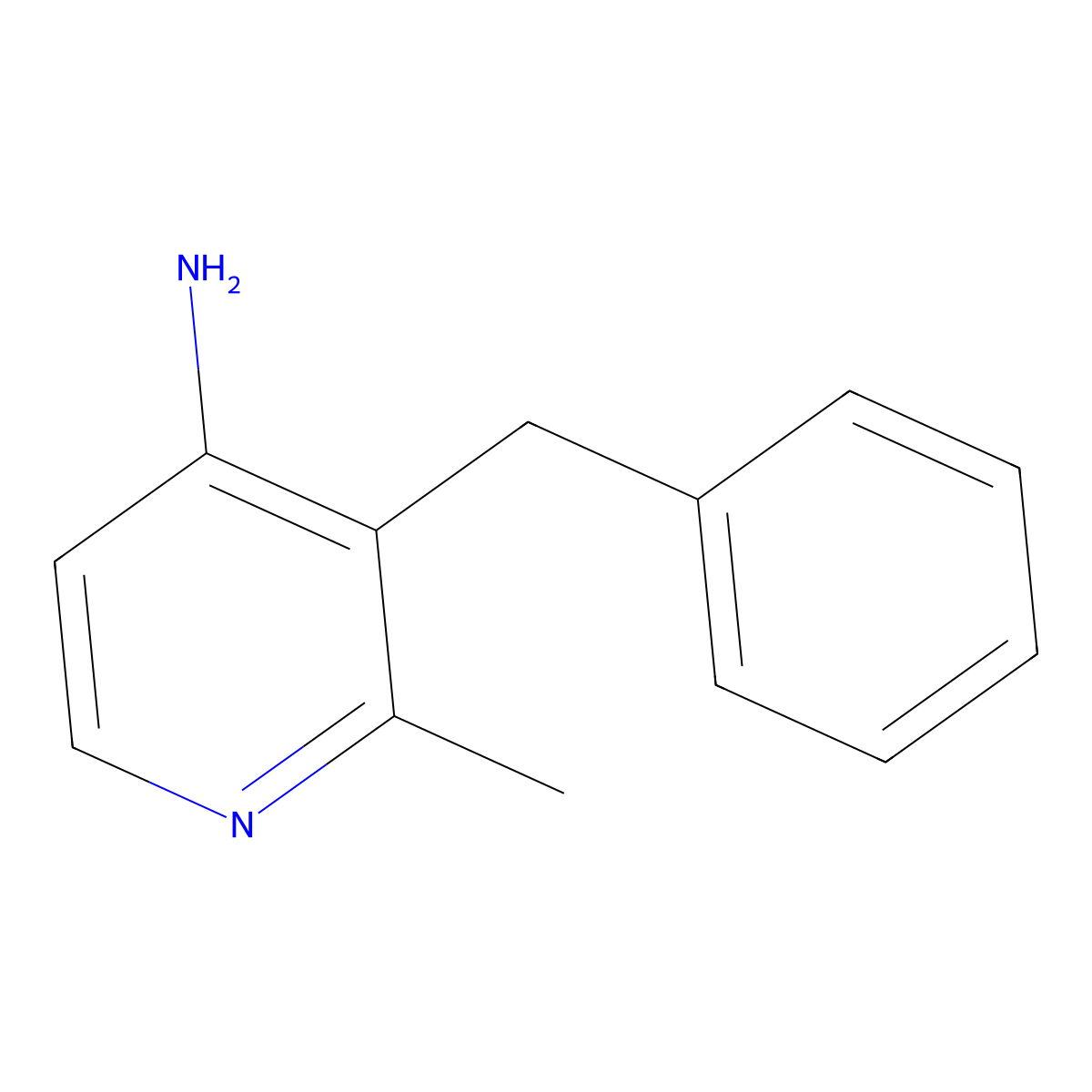 3-Benzyl-2-methylpyridin-4-amine molecular structure, CAS 1464091-66-4