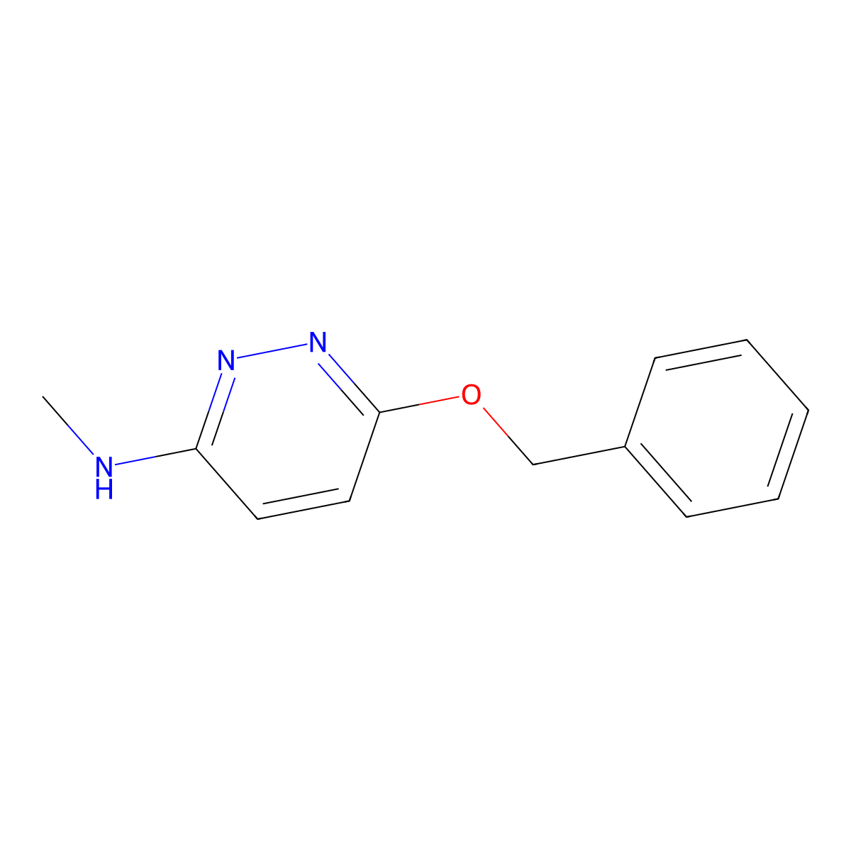 6-(Benzyloxy)-N-methylpyridazin-3-amine molecular structure, CAS 1464091-68-6