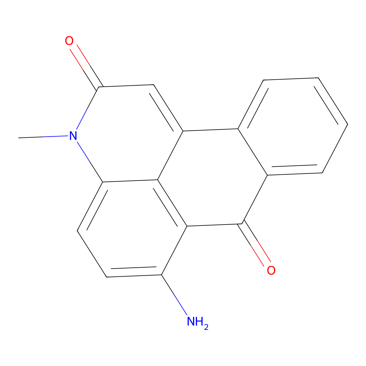 6-Amino-3-methyl-3H-naphtho[1,2,3-de]quinoline-2,7-dione molecular structure, CAS 14642-72-9