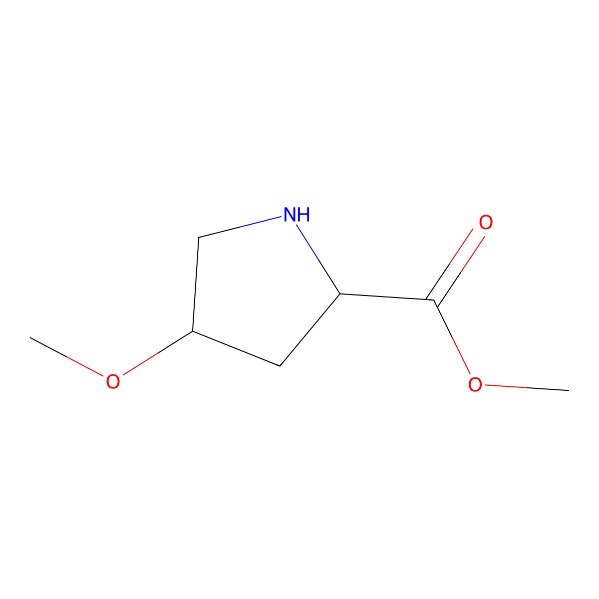 methyl (2R,4S)-4-methoxypyrrolidine-2-carboxylate molecular structure, CAS 1464217-31-9