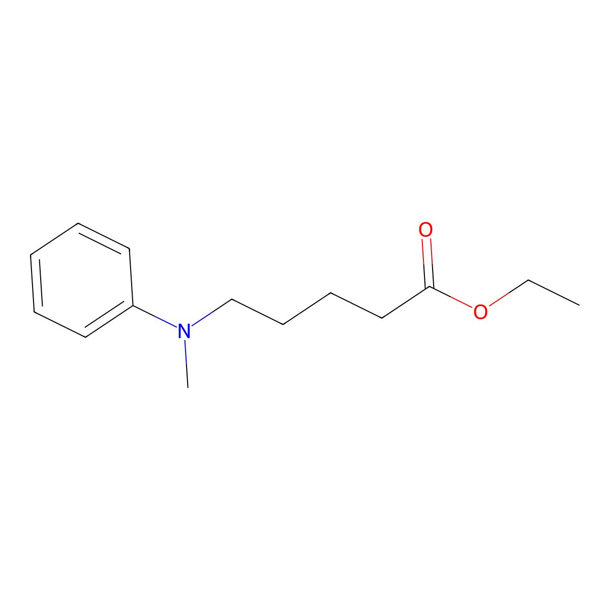 Ethyl 5-(methyl(phenyl)amino)pentanoate molecular structure, CAS 146425-95-8
