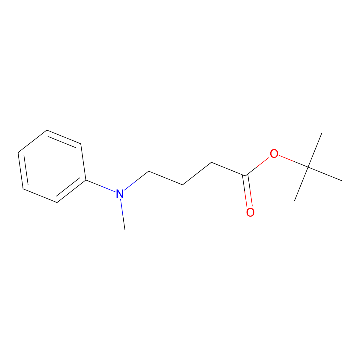 Tert-butyl 4-(methyl(phenyl)amino)butanoate molecular structure, CAS 146425-97-0