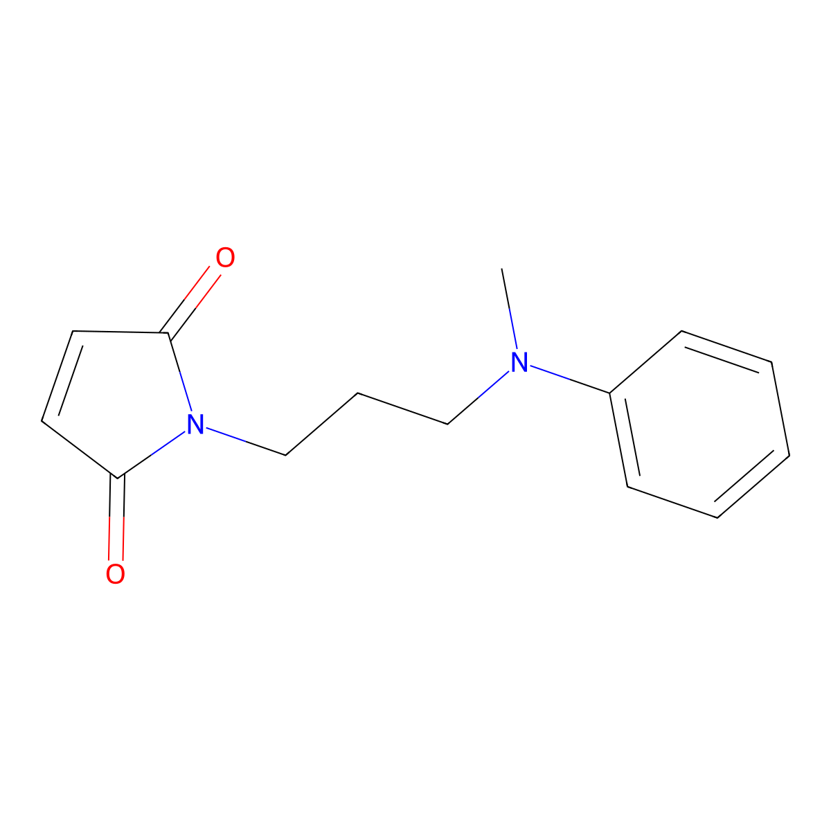 1-{3-[methyl(phenyl)amino]propyl}-2,5-dihydro-1H-pyrrole-2,5-dione molecular structure, CAS 146426-00-8