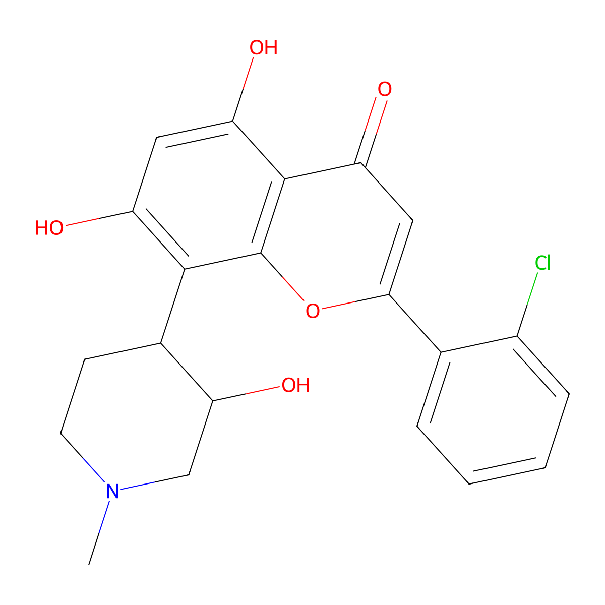 Alvocidib molecular structure, CAS 146426-40-6