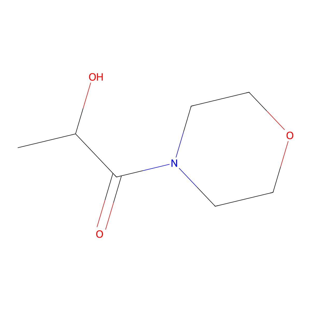 1-Propanone, 2-hydroxy-1-(4-morpholinyl)-, (2S)- molecular structure, CAS 146432-17-9