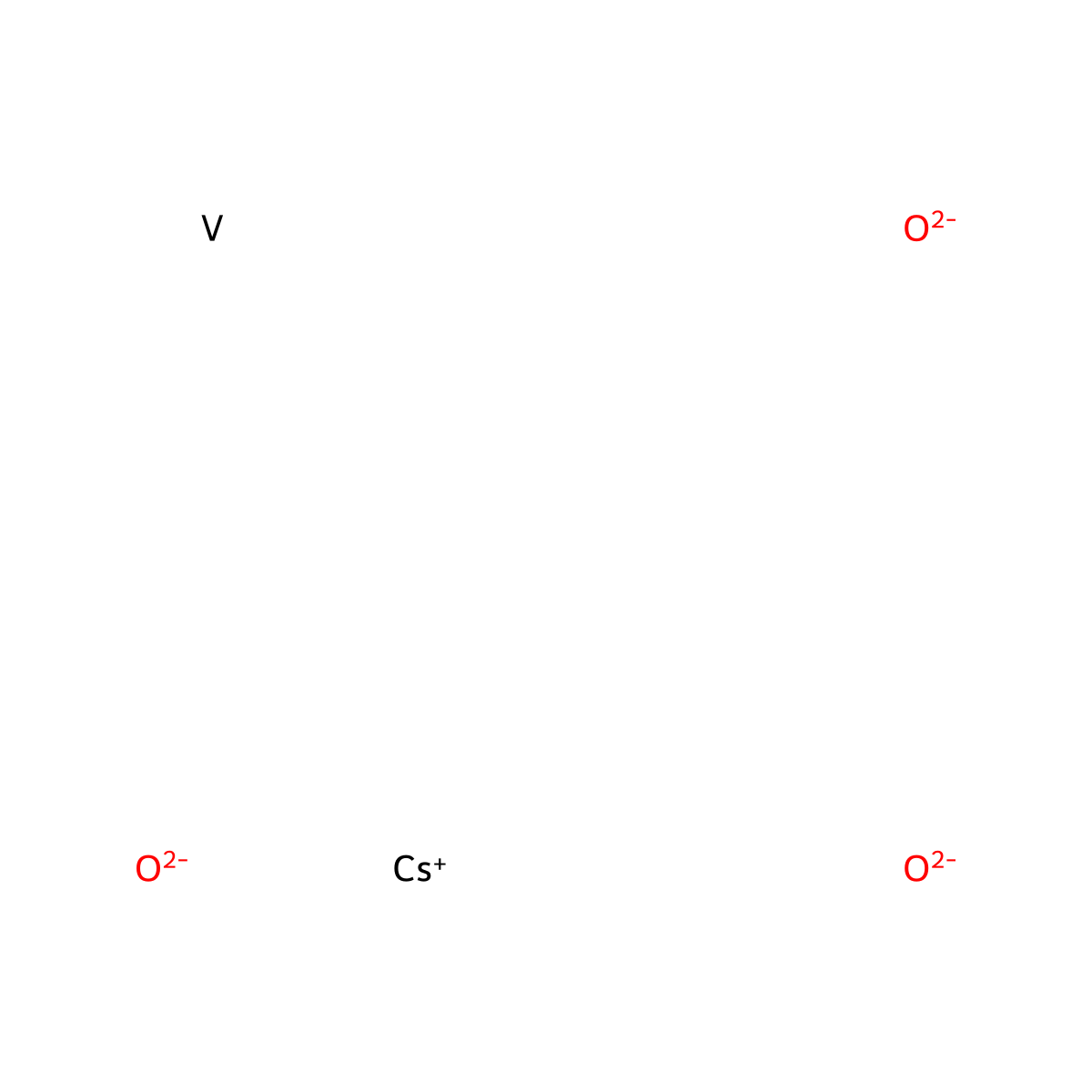 Cesium vanadium oxide (CsVO3) molecular structure, CAS 14644-55-4