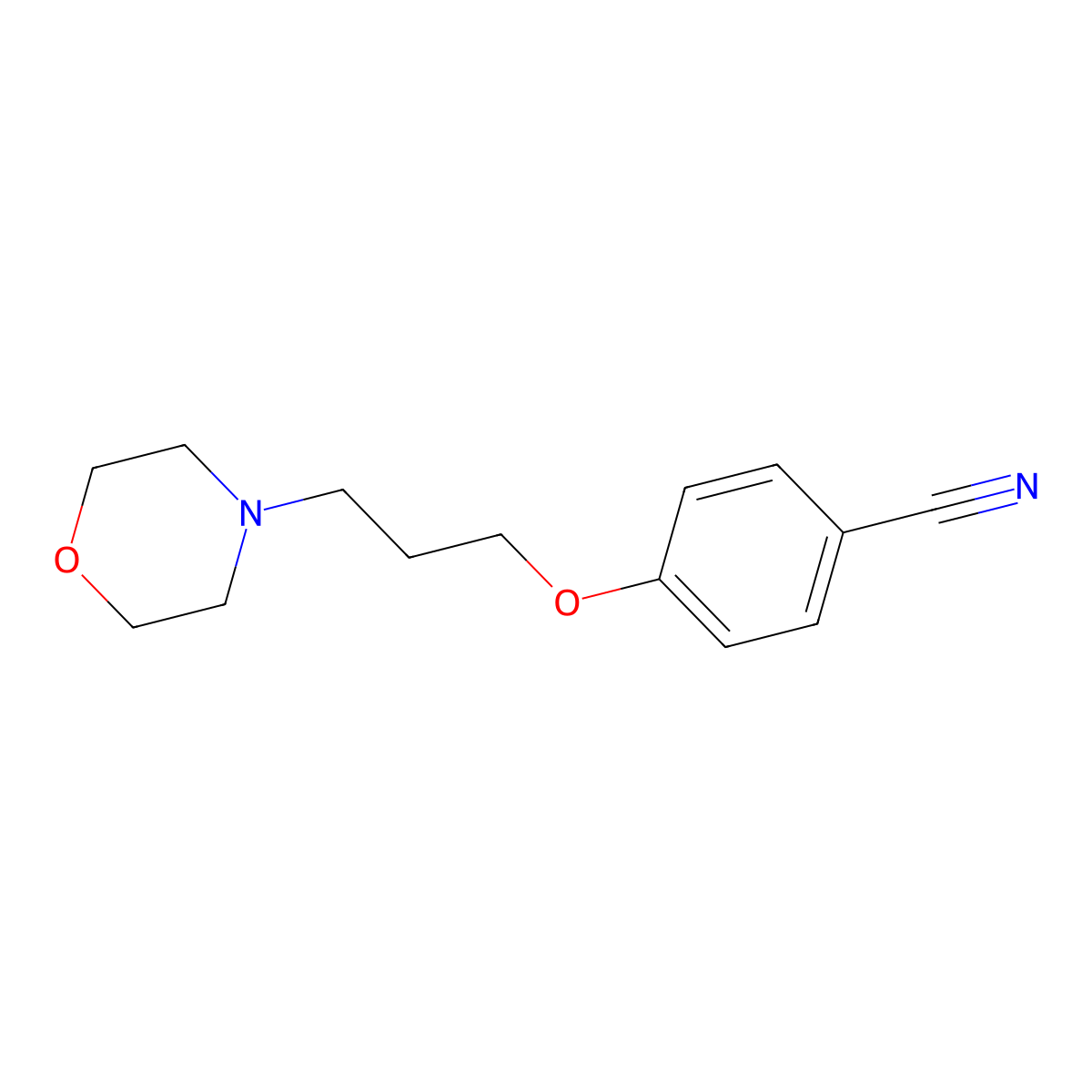 4-(3-Morpholinopropoxy)benzonitrile molecular structure, CAS 146440-16-6