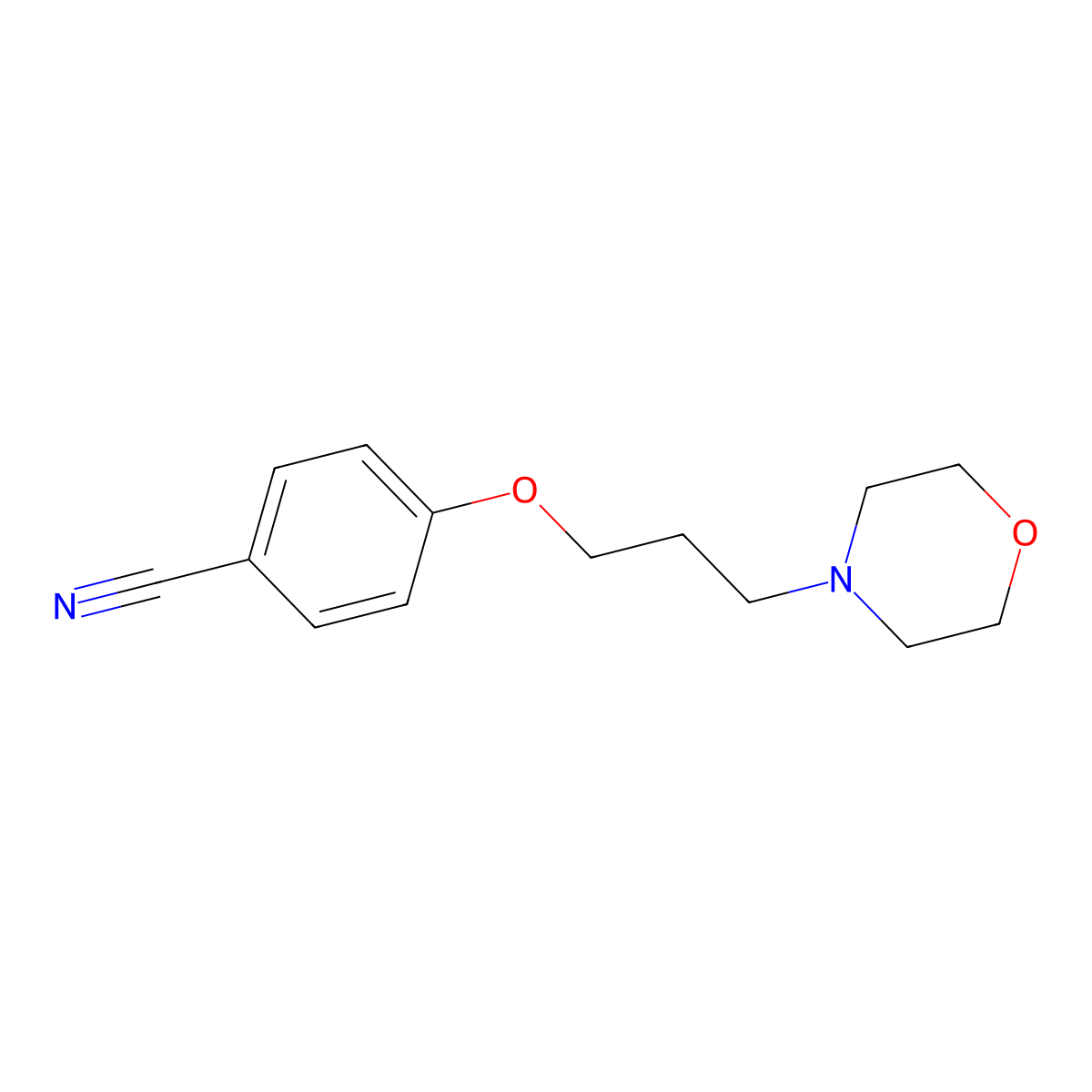 4-(3-Morpholinopropoxy)benzonitrile molecular structure, CAS 146440-16-6
