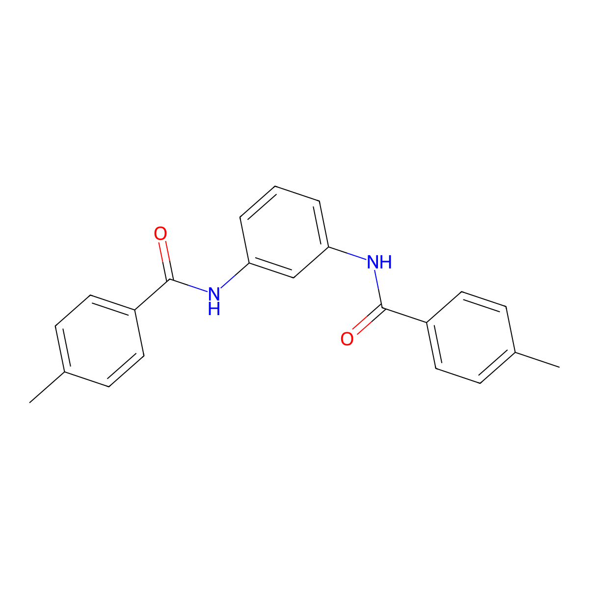 Benzamide, N,N'-1,3-phenylenebis[4-methyl- molecular structure, CAS 146443-63-2