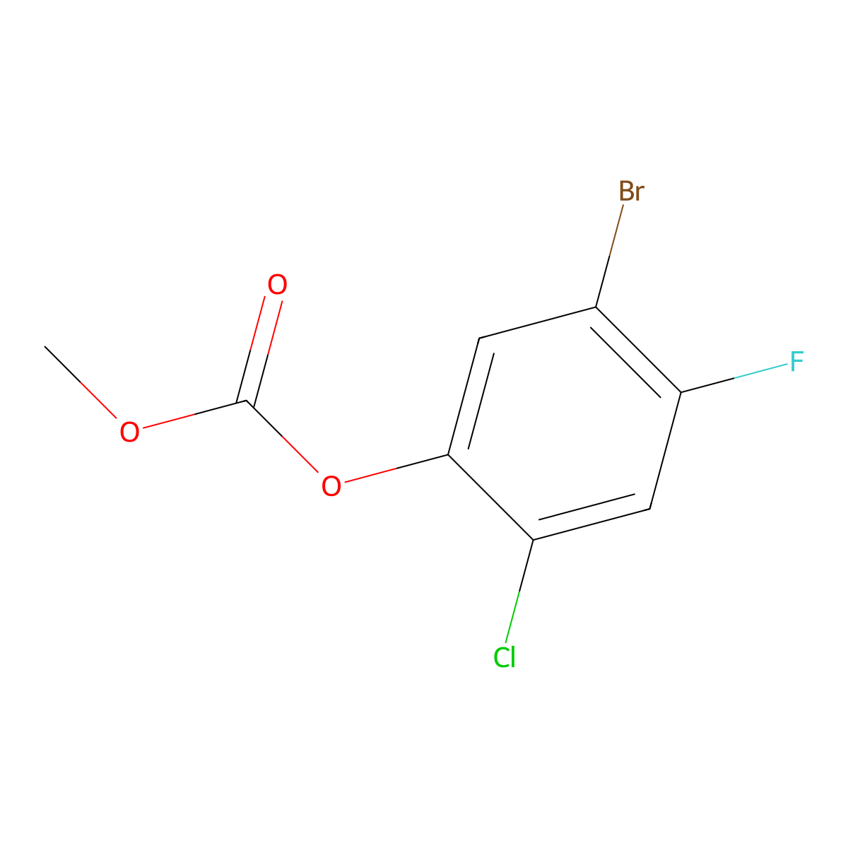 5-Bromo-2-chloro-4-fluorophenyl methyl carbonate molecular structure, CAS 146447-08-7
