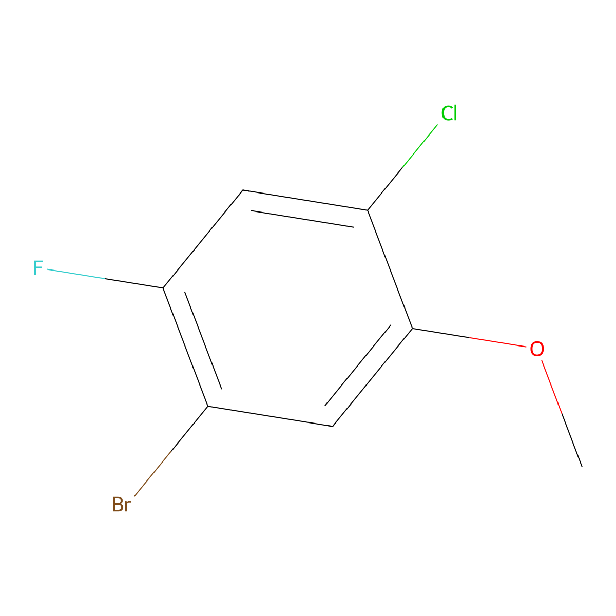 5-Bromo-2-chloro-4-fluoroanisole molecular structure, CAS 146447-18-9