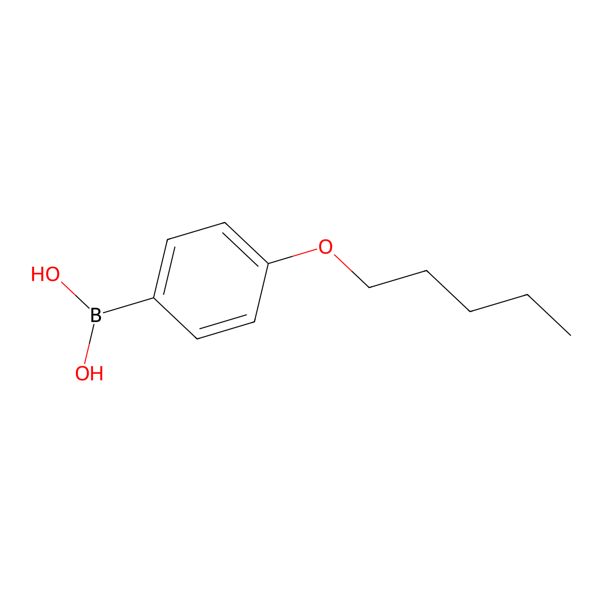 4-Pentyloxyphenylboronic Acid (contains varying amounts of Anhydride) molecular structure, CAS 146449-90-3