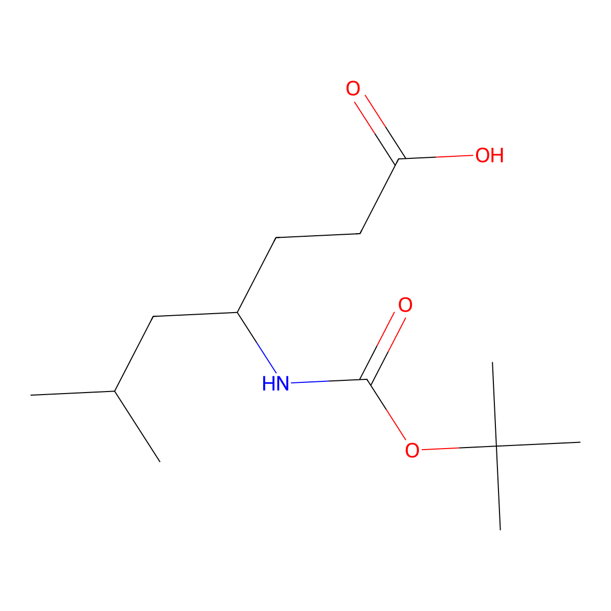 (R)-4-(Boc-amino)-6-methylheptanoic acid molecular structure, CAS 146453-32-9