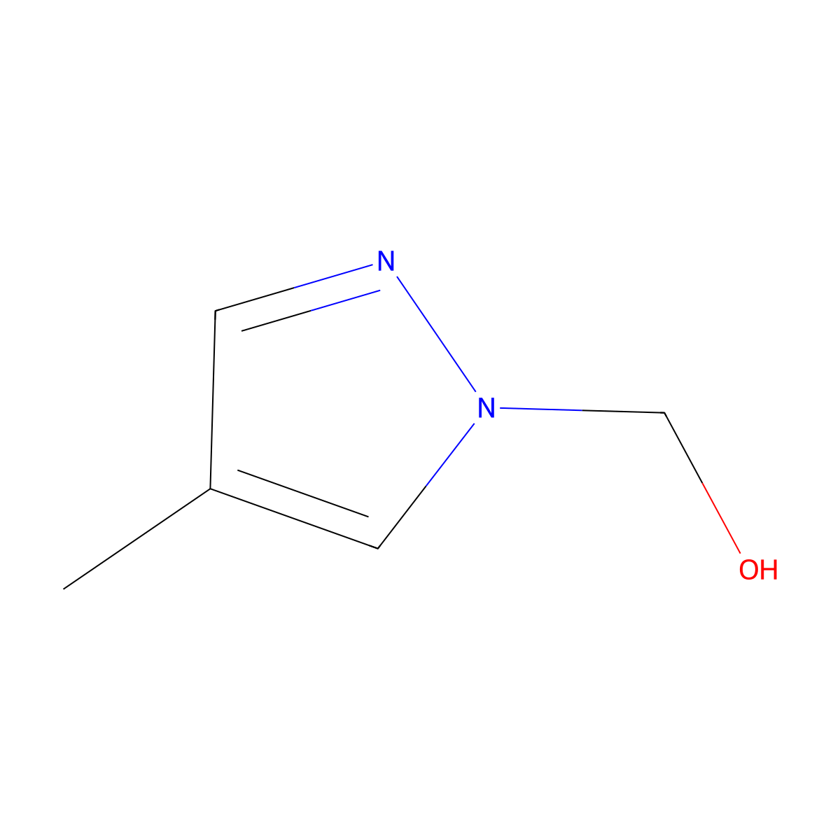 (4-methyl-1H-pyrazol-1-yl)methanol molecular structure, CAS 146456-97-5