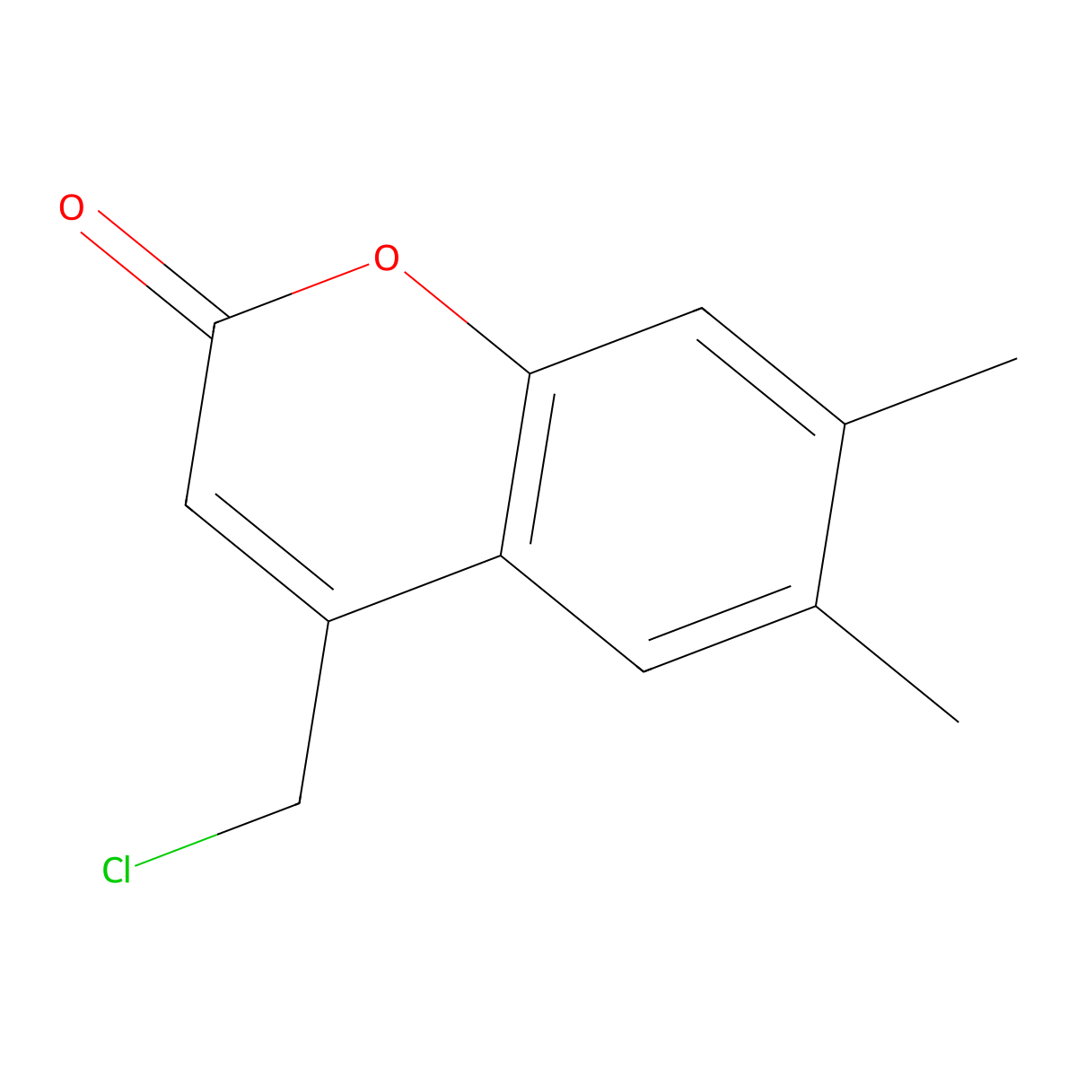 4-(chloromethyl)-6,7-dimethyl-2H-chromen-2-one molecular structure, CAS 146463-74-3
