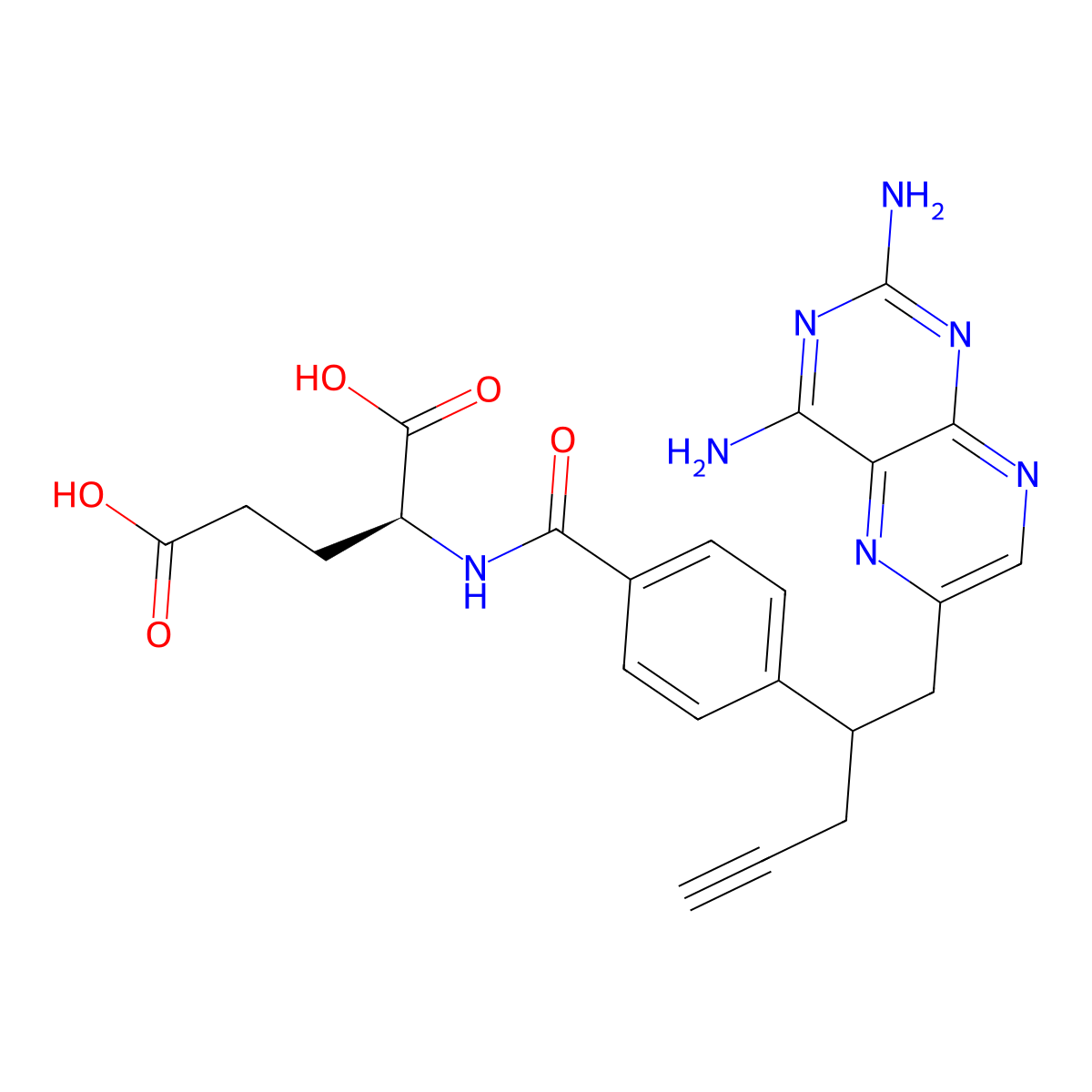 Pralatrexate molecular structure, CAS 146464-95-1
