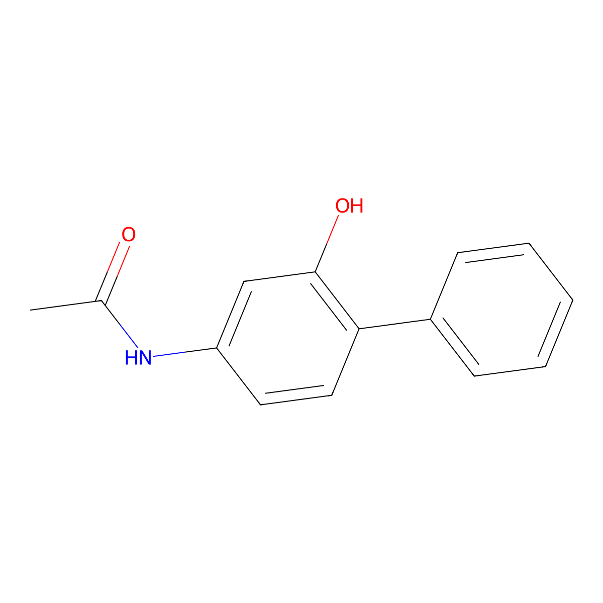 Acetamide, N-(2-hydroxy(1,1'-bipheny)-4-yl)- molecular structure, CAS 146474-27-3