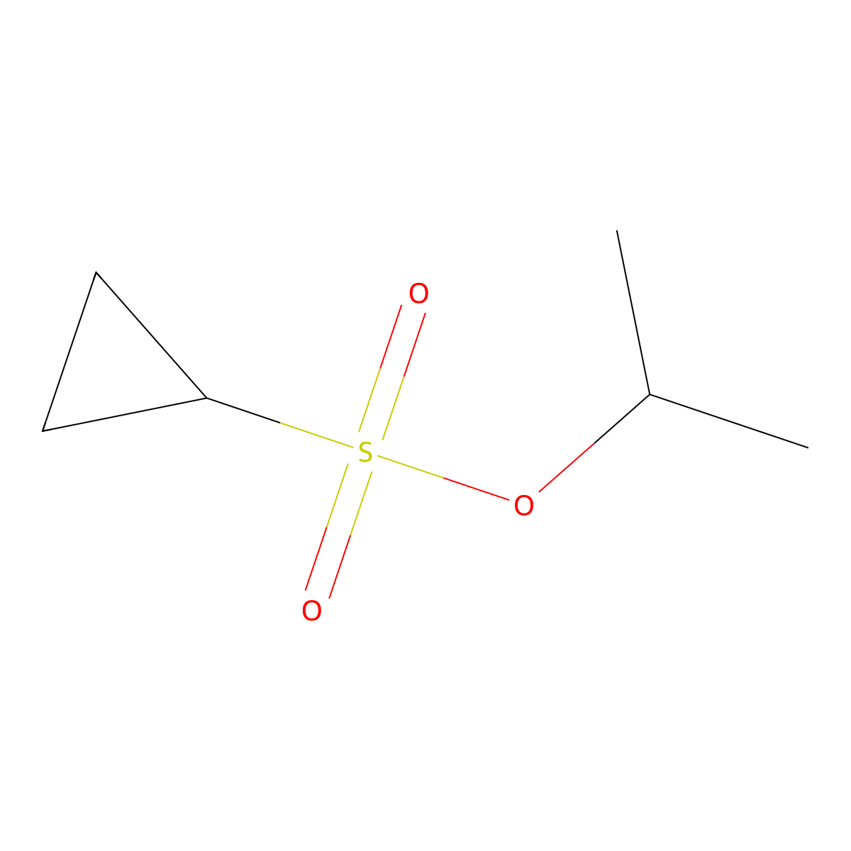 Isopropyl cyclopropanesulfonate molecular structure, CAS 146475-51-6
