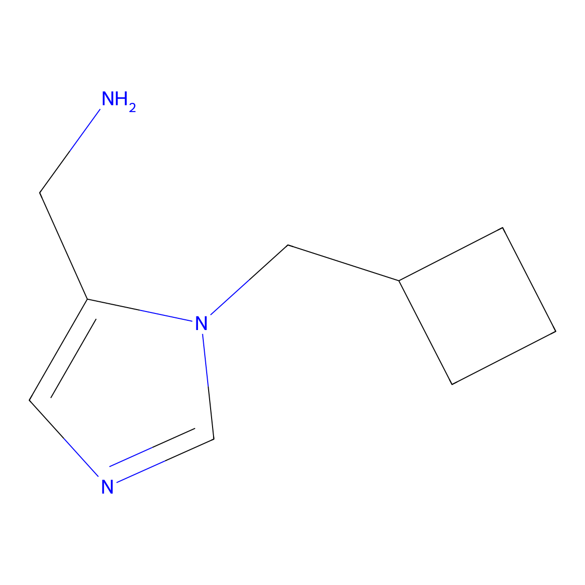 [1-(Cyclobutylmethyl)-1H-imidazol-5-yl]methanamine molecular structure, CAS 1464792-98-0