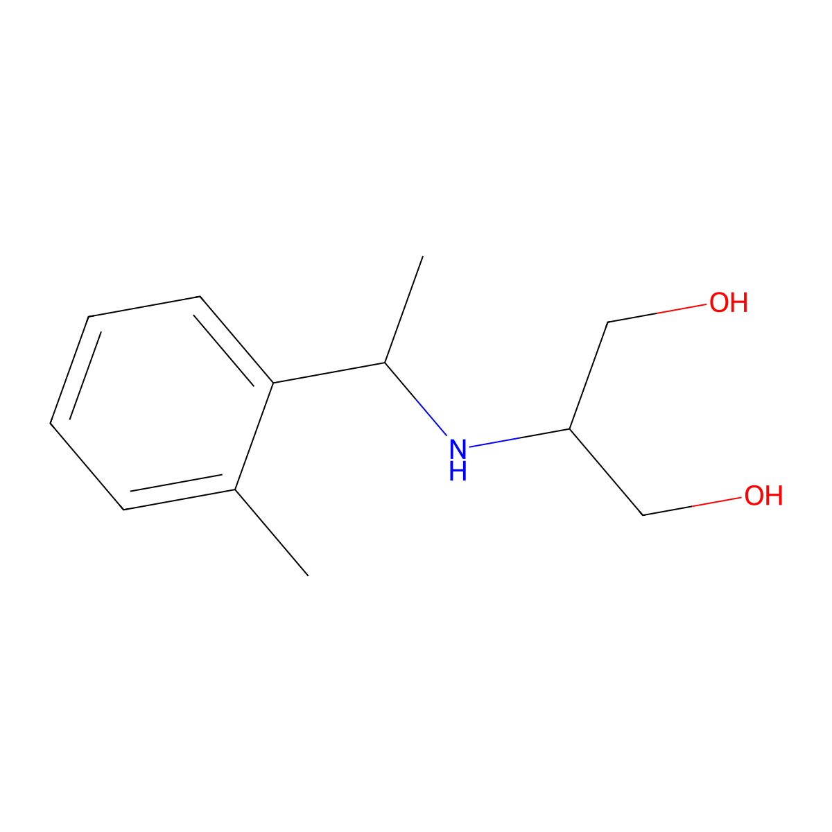 2-{[1-(2-Methylphenyl)ethyl]amino}propane-1,3-diol molecular structure, CAS 1464793-85-8
