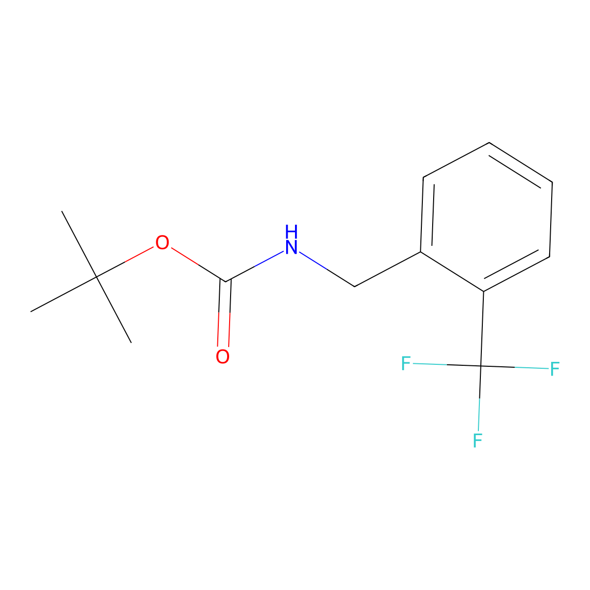 Tert-butyl (2-(trifluoromethyl)benzyl)carbamate molecular structure, CAS 1464802-79-6