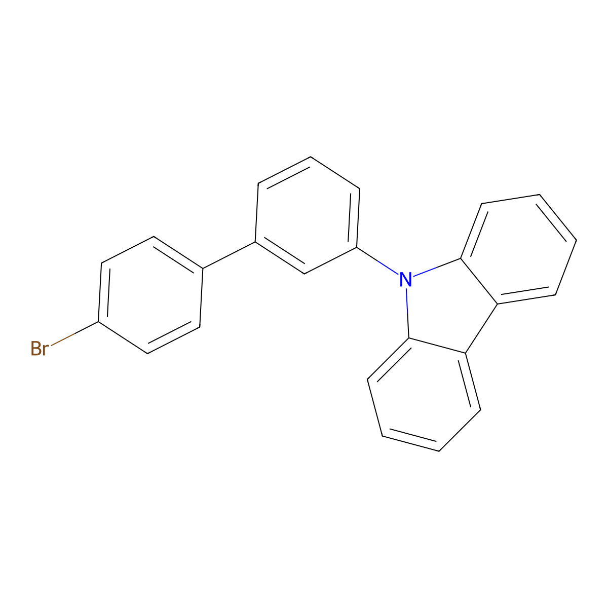 9-(4'-Bromo-[1,1'-biphenyl]-3-yl)-9H-carbazole molecular structure, CAS 1464824-91-6