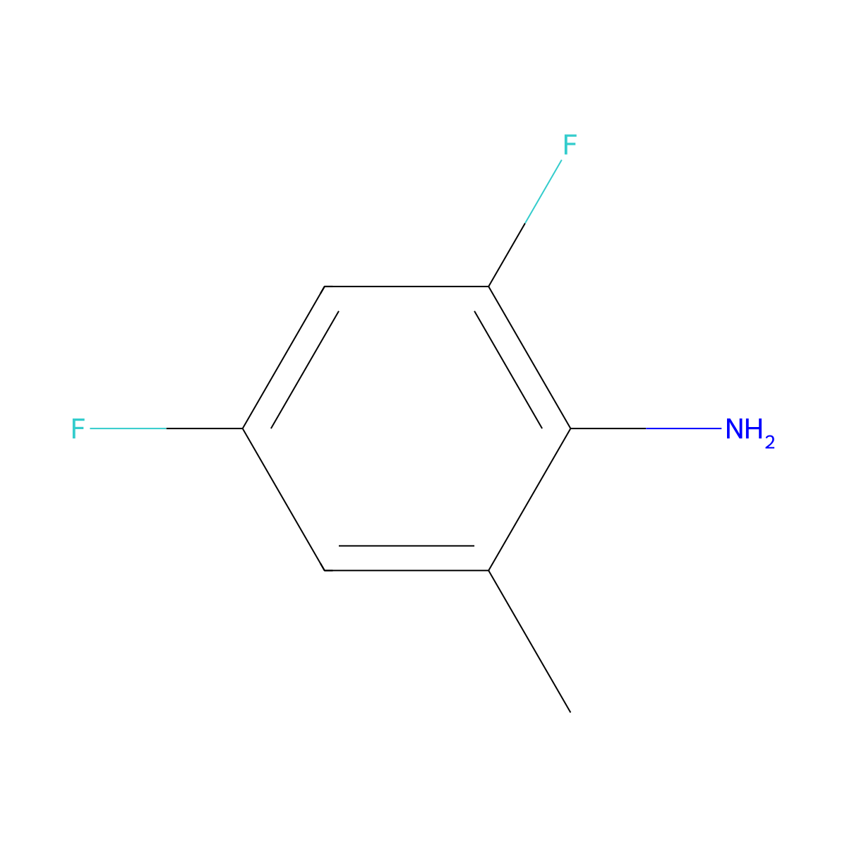 2,4-Difluoro-6-methylaniline molecular structure, CAS 1464825-76-0