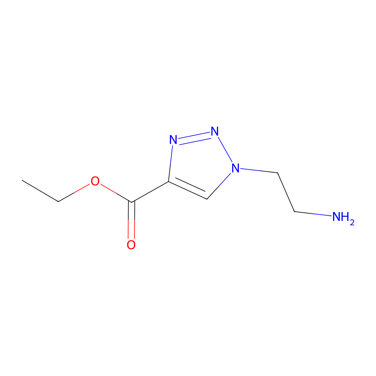 Ethyl 1-(2-aminoethyl)-1h-1,2,3-triazole-4-carboxylate molecular structure, CAS 1464847-28-6