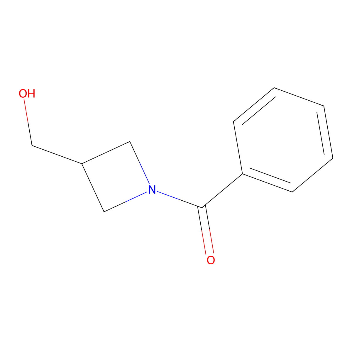 (1-Benzoylazetidin-3-yl)methanol molecular structure, CAS 1464848-13-2