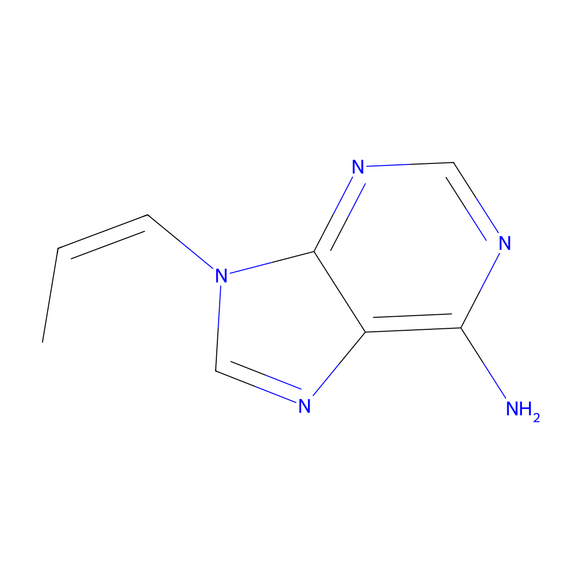 9-(1Z)-1-Propen-1-yl-9H-purin-6-amine molecular structure, CAS 1464851-21-5
