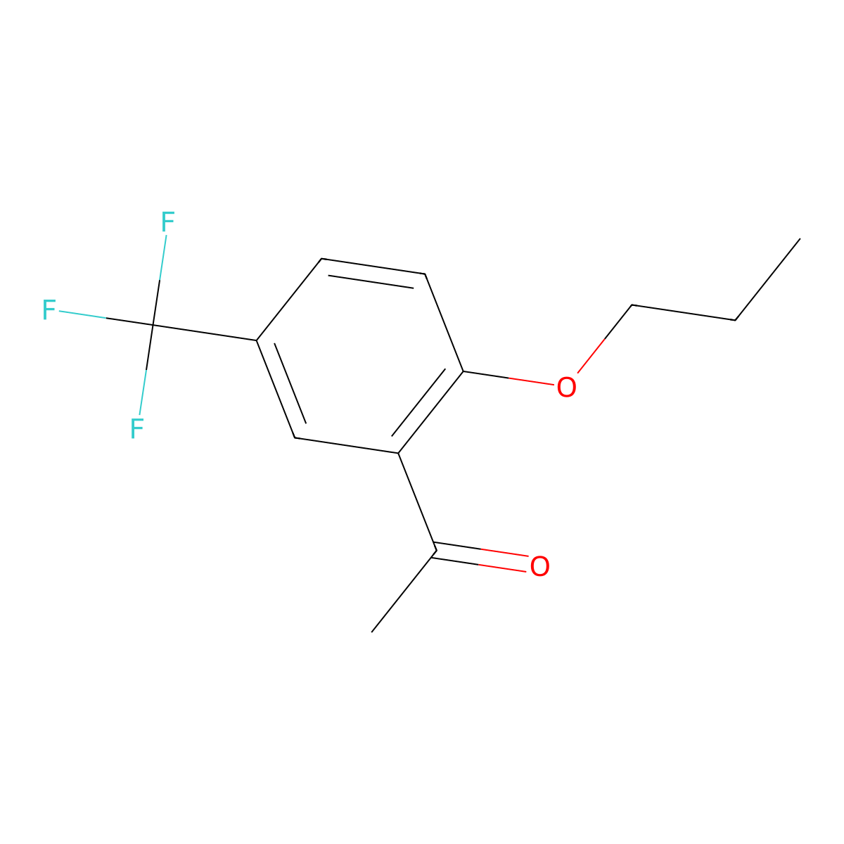 1-[2-Propoxy-5-(trifluoromethyl)phenyl]ethanone molecular structure, CAS 1464868-56-1