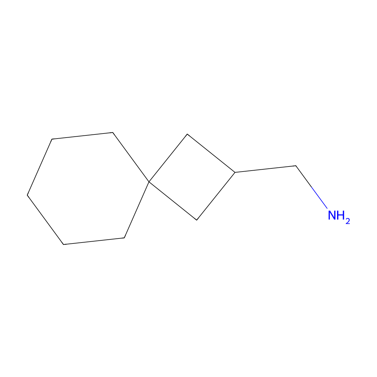 Spiro[3.5]nonan-2-ylmethanamine molecular structure, CAS 1464879-65-9