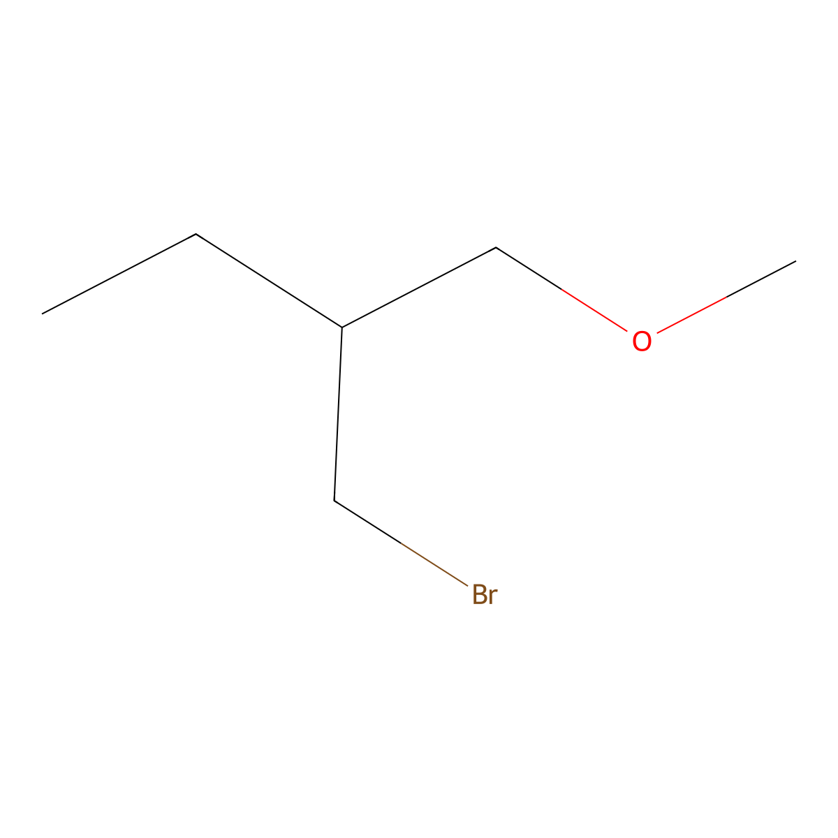 2-(Bromomethyl)-1-methoxybutane molecular structure, CAS 1464890-52-5