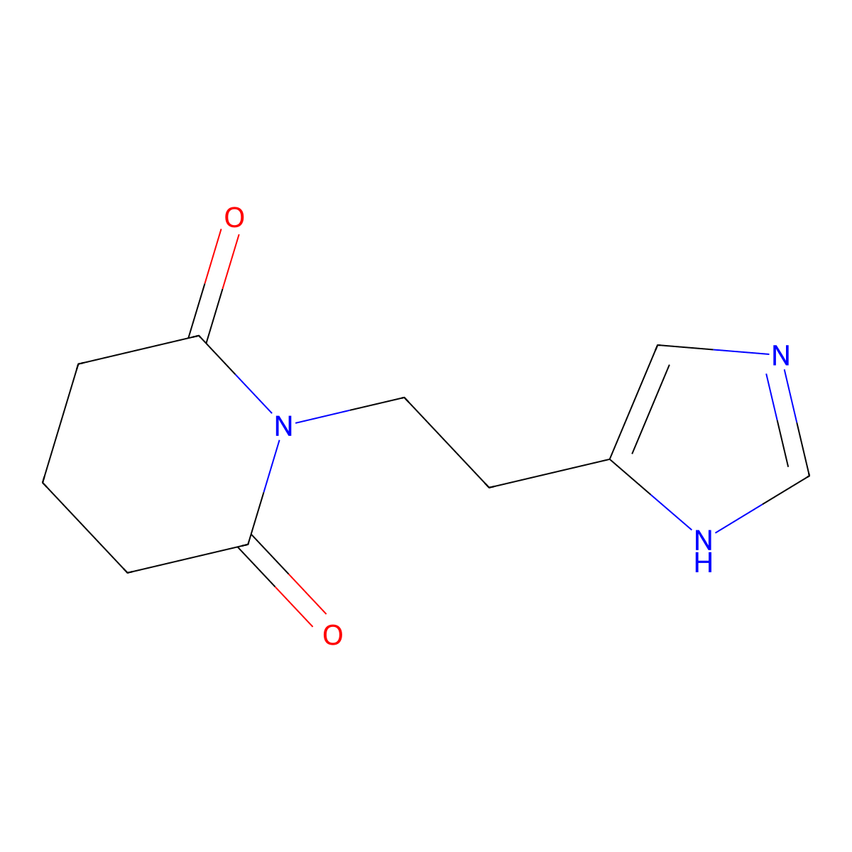 Histamine glutarimide molecular structure, CAS 1464897-15-1