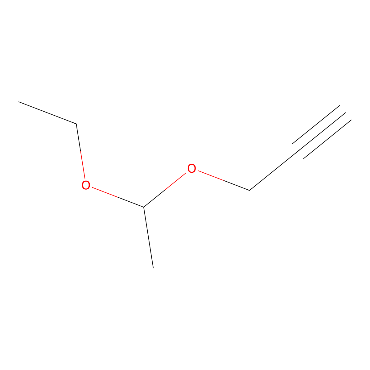 1-Propyne, 3-(1-ethoxyethoxy)- molecular structure, CAS 146490-04-2
