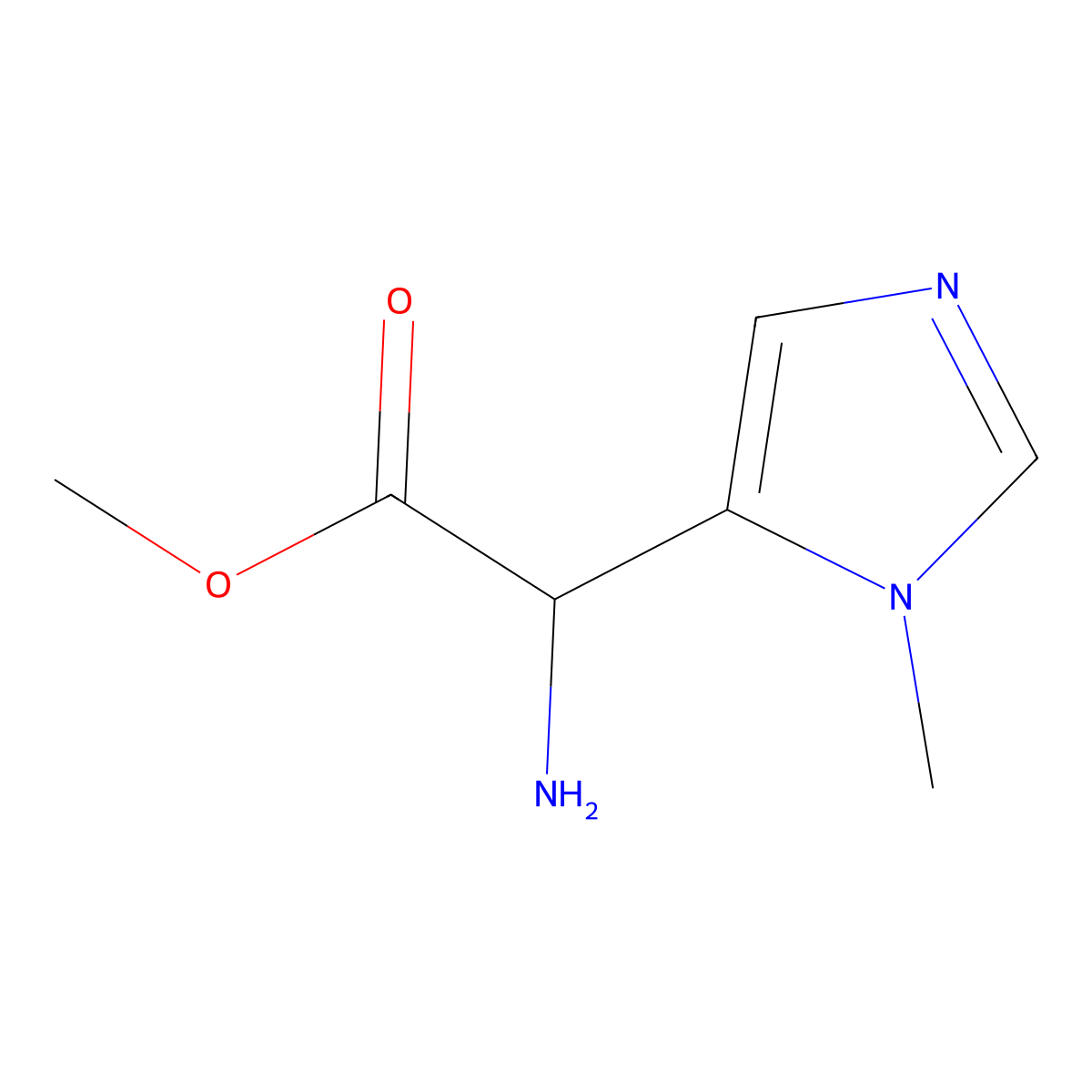 Methyl 2-amino-2-(1-methyl-1H-imidazol-5-yl)acetate molecular structure, CAS 1464902-03-1