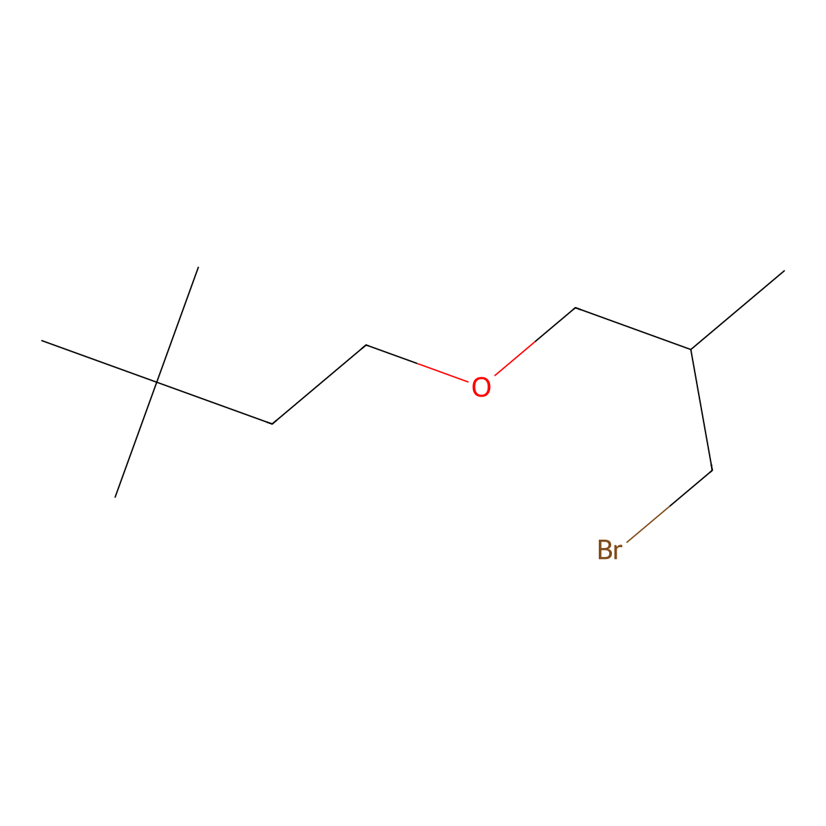 1-(3-Bromo-2-methylpropoxy)-3,3-dimethylbutane molecular structure, CAS 1464905-65-4