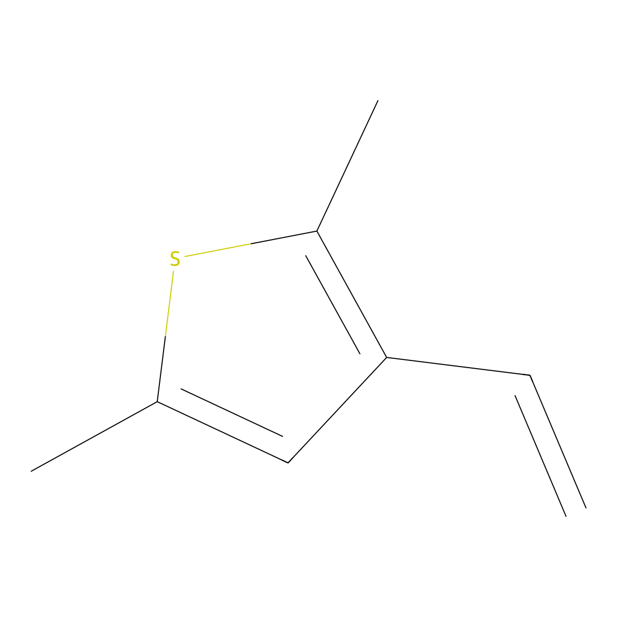 2,5-Dimethyl-3-vinylthiophene molecular structure, CAS 146492-44-6