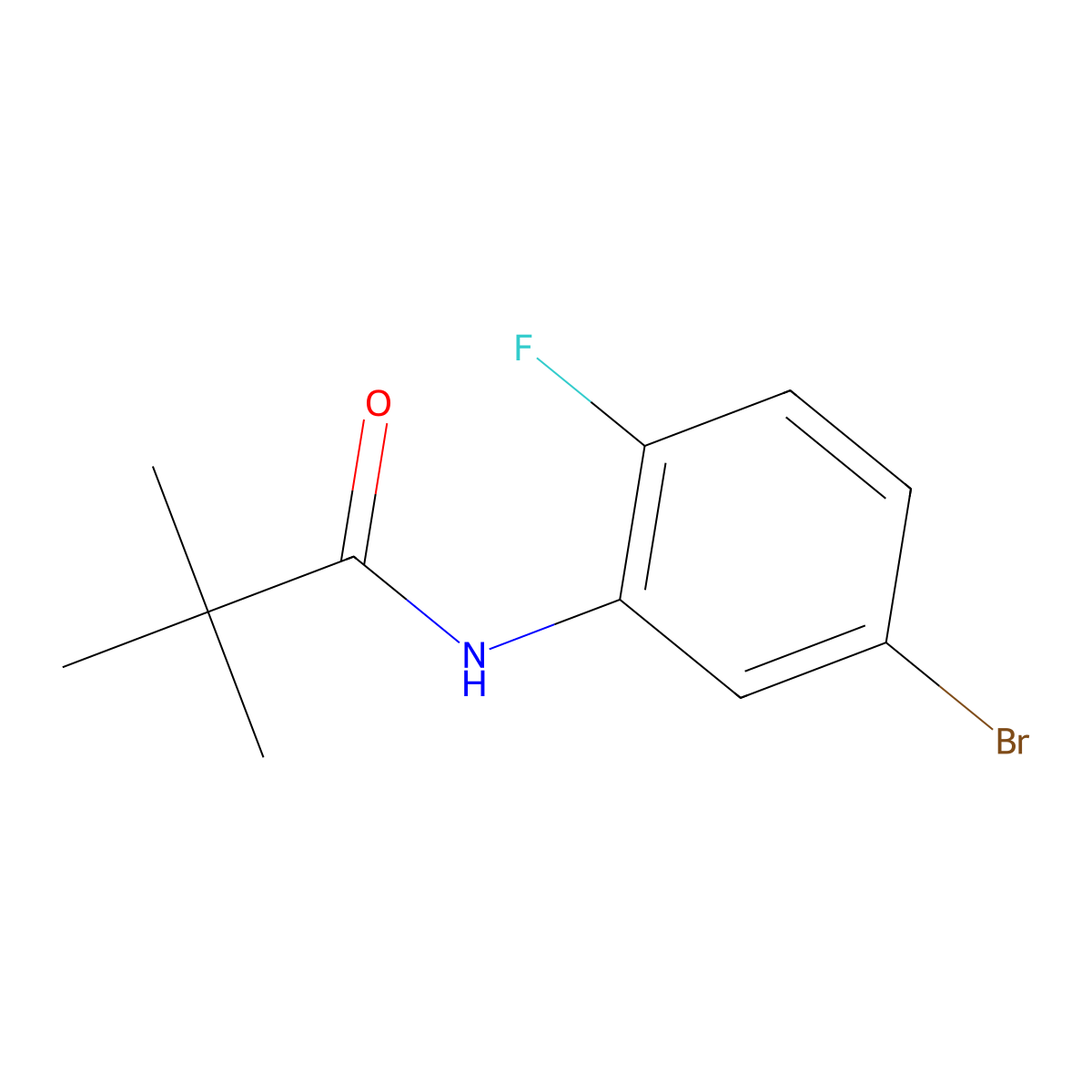 N-(5-Bromo-2-fluorophenyl)pivalamide molecular structure, CAS 1464922-83-5