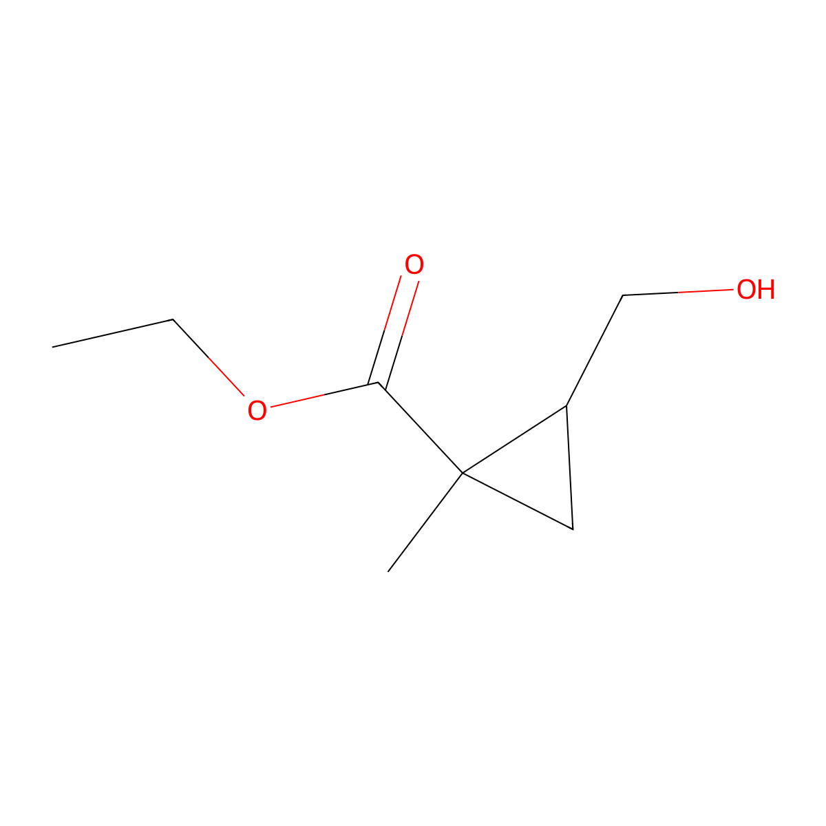 ethyl (1S,2S)-2-(hydroxymethyl)-1-methylcyclopropane-1-carboxylate molecular structure, CAS 1464926-59-7