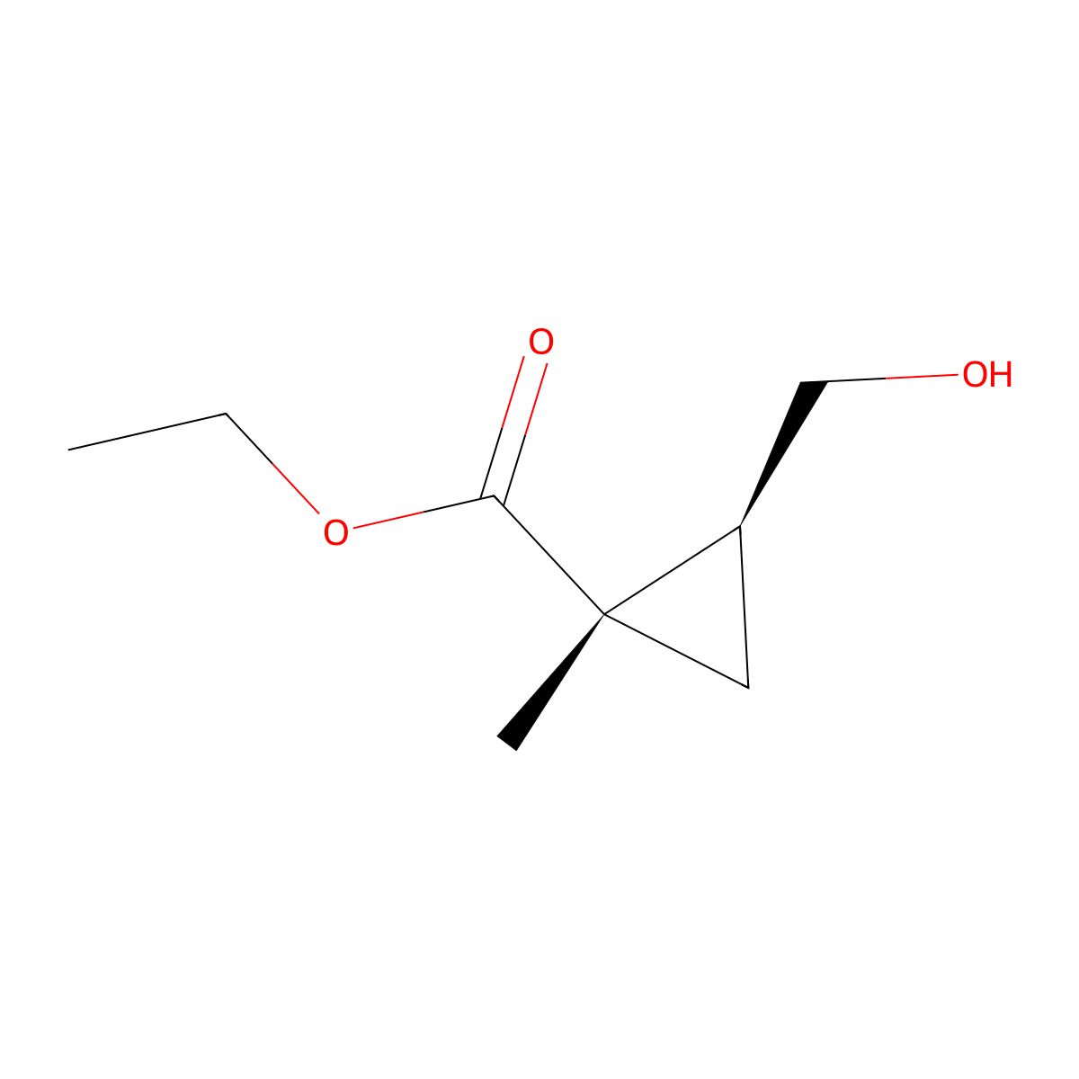 ethyl (1S,2S)-2-(hydroxymethyl)-1-methylcyclopropane-1-carboxylate molecular structure, CAS 1464926-59-7