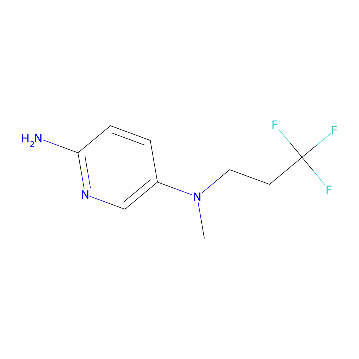 N5-methyl-N5-(3,3,3-trifluoropropyl)pyridine-2,5-diamine molecular structure, CAS 1464947-85-0