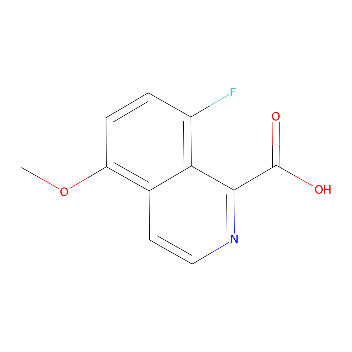 8-Fluoro-5-methoxyisoquinoline-1-carboxylic acid molecular structure, CAS 1464954-95-7