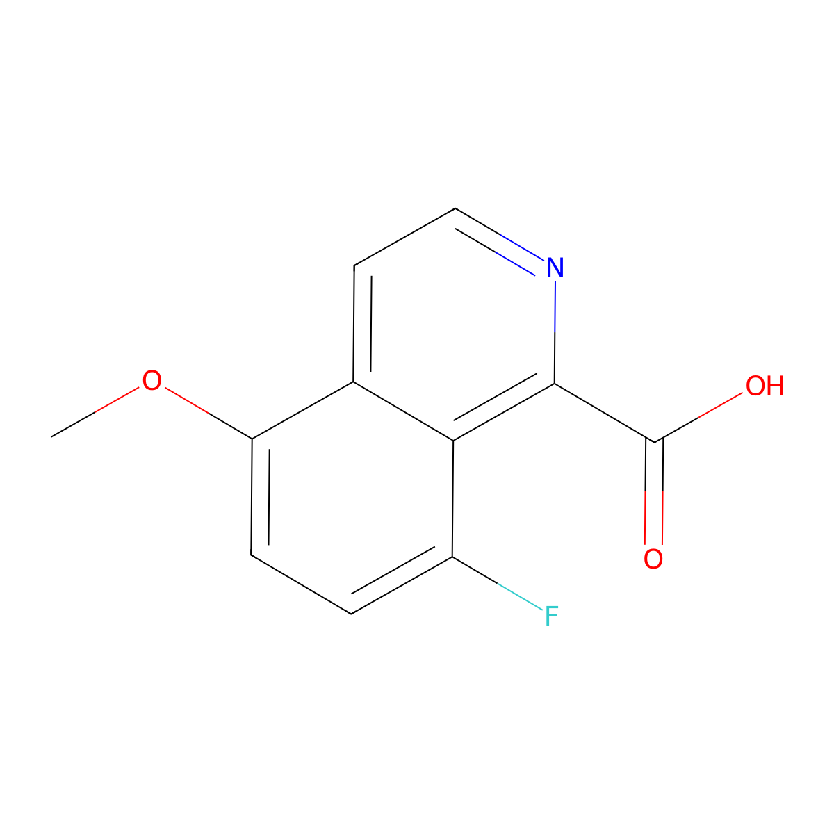 8-Fluoro-5-methoxyisoquinoline-1-carboxylic acid molecular structure, CAS 1464954-95-7
