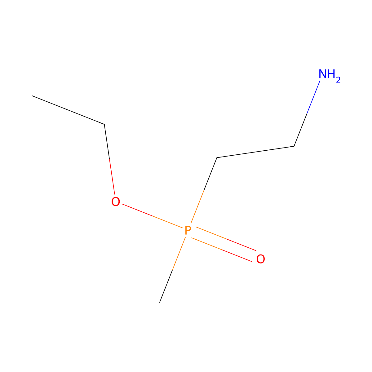 Ethyl (2-aminoethyl)(methyl)phosphinate molecular structure, CAS 146498-48-8