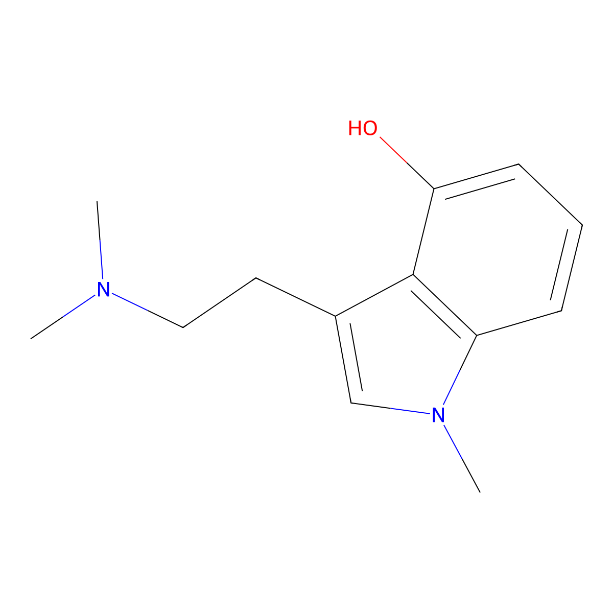 1-Methylpsilocin molecular structure, CAS 1465-16-3