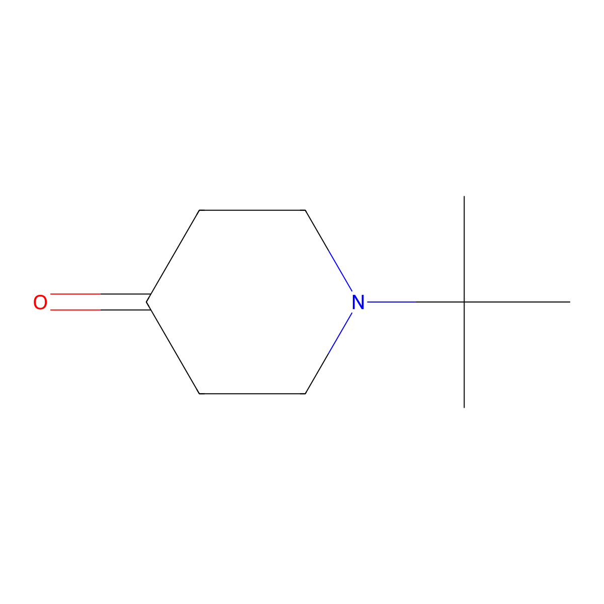 1-tert-Butyl-4-piperidone molecular structure, CAS 1465-76-5