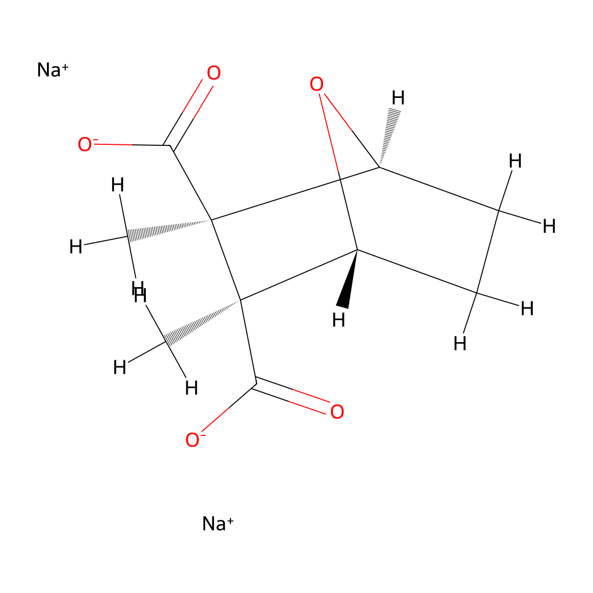Disodium cantharidin molecular structure, CAS 1465-77-6