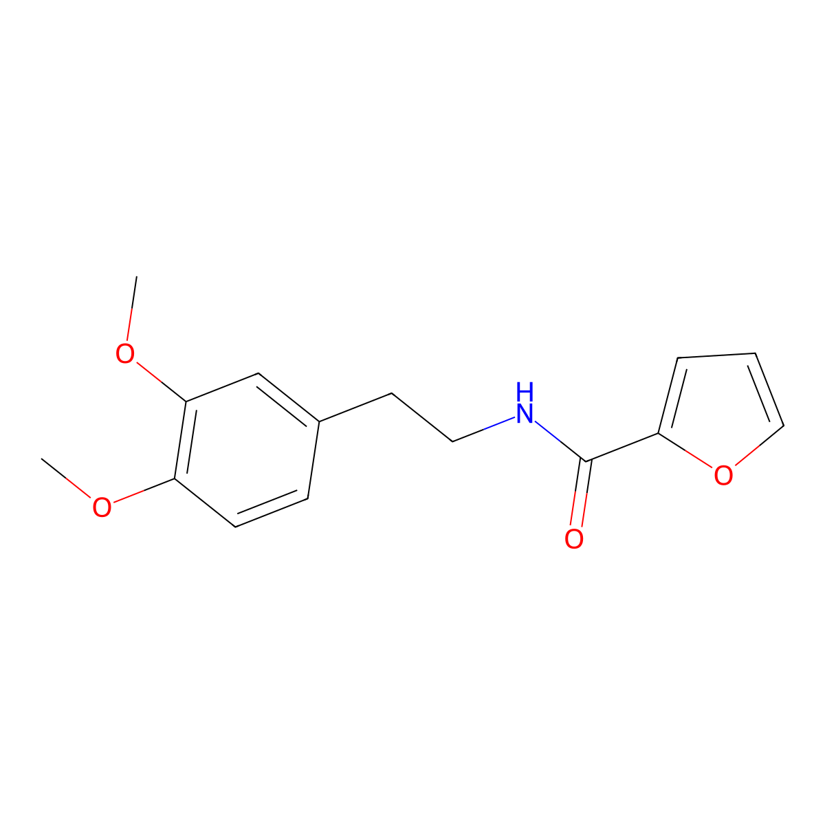 N-[2-(3,4-dimethoxyphenyl)ethyl]furan-2-carboxamide molecular structure, CAS 146500-16-5
