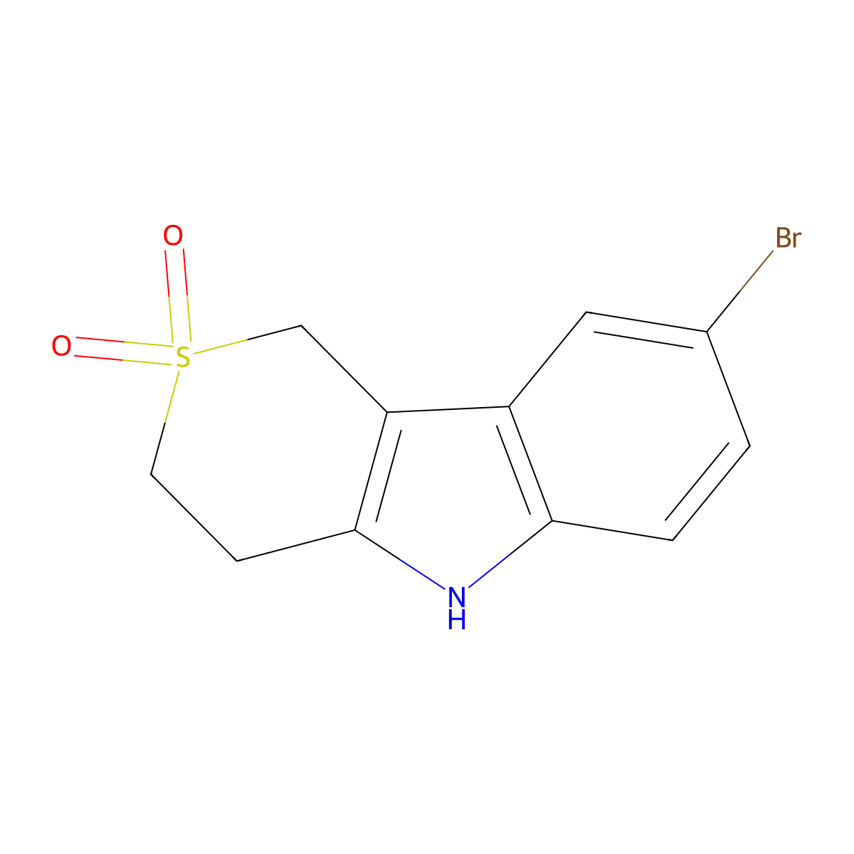 8-Bromo-1,3,4,5-tetrahydrothiopyrano[4,3-b]indole 2,2-dioxide molecular structure, CAS 1465009-25-9